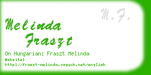 melinda fraszt business card